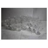 Set of 12 Crystal Beverage Glasses Including Wine and Champagne Glasses