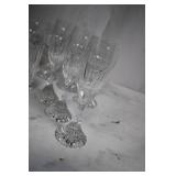 Set of 12 Crystal Beverage Glasses Including Wine and Champagne Glasses