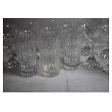 Set of 12 Crystal Beverage Glasses Including Wine and Champagne Glasses