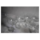 Set of 12 Crystal Beverage Glasses Including Wine and Champagne Glasses