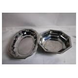 Set of 2 Jean Couzon Silver-Plated Serving Trays, Made in France