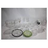 Collection of Mixed Glassware and Crystal Pieces