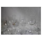 Collection of Mixed Glassware and Crystal Pieces