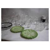 Collection of Mixed Glassware and Crystal Pieces