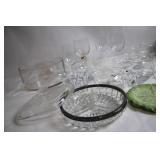 Collection of Mixed Glassware and Crystal Pieces