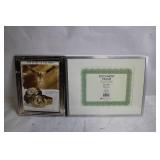 Set of 2 Picture Frames with Silver and Wood Finish