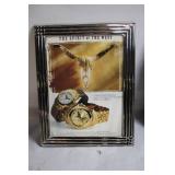 Set of 2 Picture Frames with Silver and Wood Finish