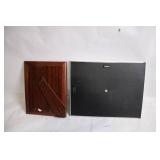 Set of 2 Picture Frames with Silver and Wood Finish