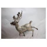 Vintage Metal Reindeer Candelabra with 4 Holders