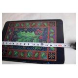 Set of 4 Christmas Holly Design Placemats & 6 Poinsettia Napkins by Jack Bloodman