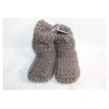 Chunky Knit Grey Slippers