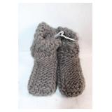 Chunky Knit Grey Slippers