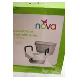 Nova Raised Toilet Seat with Arms - Locking
