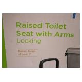 Nova Raised Toilet Seat with Arms - Locking