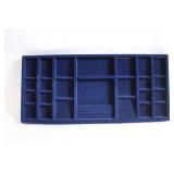 California Closets Blue Velvet Jewelry Organizer Tray