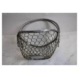 Vintage Metal Wire Basket with Handle