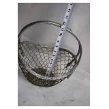 Vintage Metal Wire Basket with Handle