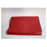 Ferragamo Red Textured Leather Envelope Clutch