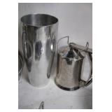 Stainless Steel Kitchenware Collection with Mixing Bowls, Sifter, and Basket