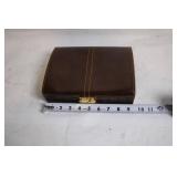 Leather Jewelry Storage Case with Velvet Interior and Mirror