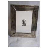 Vintage Silver-Plated Picture Frame with Laurel Wreath Design