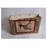 Decorative Metal Wall Hanging Bag with Zebra and Floral Design