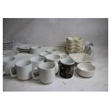 Comprehensive 45-Piece White Ceramic Dinnerware Set