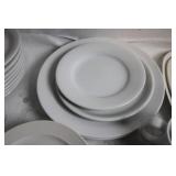Comprehensive 45-Piece White Ceramic Dinnerware Set
