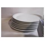 Comprehensive 45-Piece White Ceramic Dinnerware Set