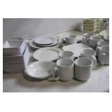 Comprehensive 45-Piece White Ceramic Dinnerware Set