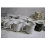 Comprehensive 45-Piece White Ceramic Dinnerware Set