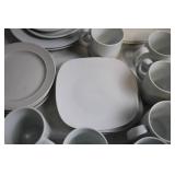 Comprehensive 45-Piece White Ceramic Dinnerware Set