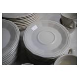 51-Piece White Dinnerware Set Includes Plates, Cups, and Bowls