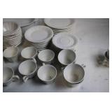 51-Piece White Dinnerware Set Includes Plates, Cups, and Bowls