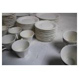 51-Piece White Dinnerware Set Includes Plates, Cups, and Bowls