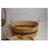 Set of 4 Woven Baskets with Varying Designs