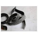 Collection of 4 Assorted Belts and Leather Mini Punch Set