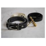 Set of 3 Fashion Belts with Decorative Buckles