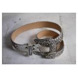 Rhinestone-Studded Western-Style Belt