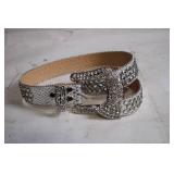 Rhinestone-Studded Western-Style Belt