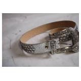 Rhinestone-Studded Western-Style Belt