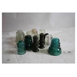 Collection of Vintage Glass Insulators