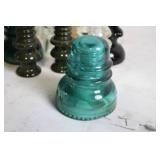 Collection of Vintage Glass Insulators