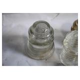 Collection of Vintage Glass Insulators