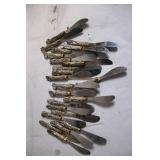 Set of 18 Vintage Silver-Plated Butter Knives with Ornate Handles