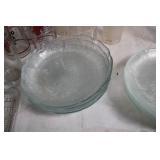 Collection of Vintage Glassware with Plates and Tumblers