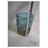 Decorative Glass Vase with Surfing Design