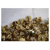 Lot of 100 Brass Cabinet Drawer Knobs with Screws