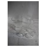 Monique Parisian Handblown Glass Teapot Set with Sugar and Creamer