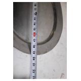 Large Oval Metal Serving Tray 21 x 15 Inches